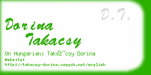 dorina takacsy business card